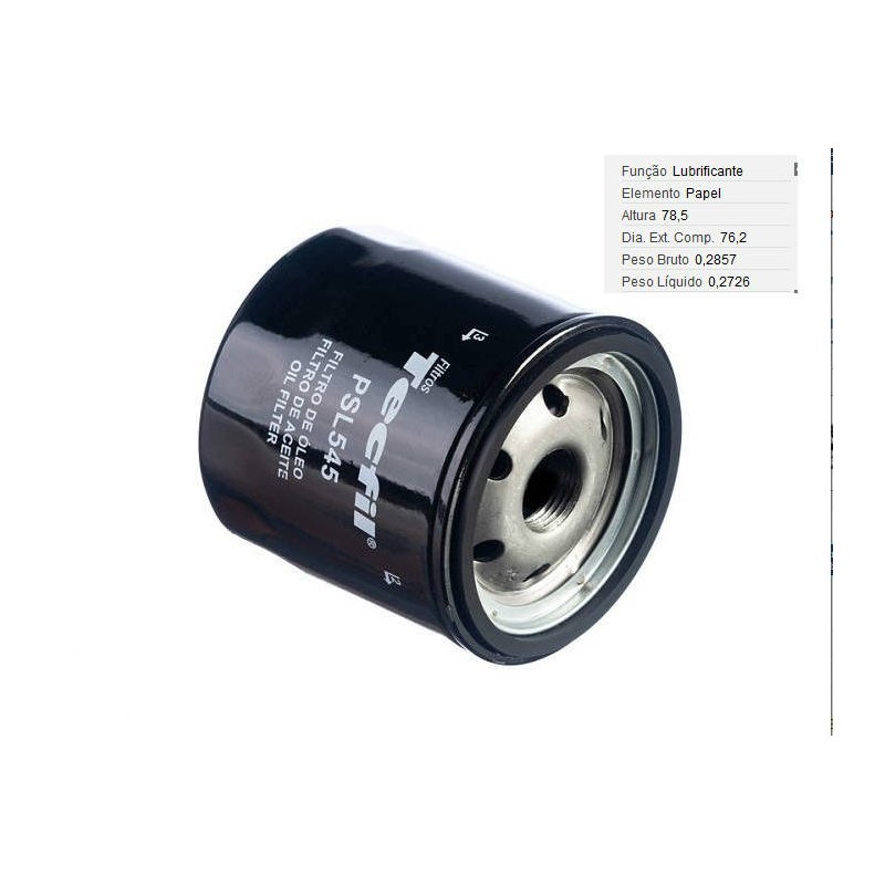 FILTRO LUBRIF /OLEO - TECFIL - PSL545