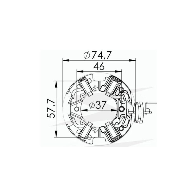PORTA-ESCOVA MOTOR PARTIDA - UNIFAP - UF1116/4