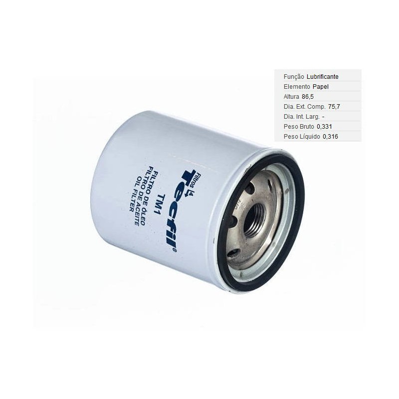 FILTRO LUBRIF /OLEO (MULTI) - TECFIL - TM1
