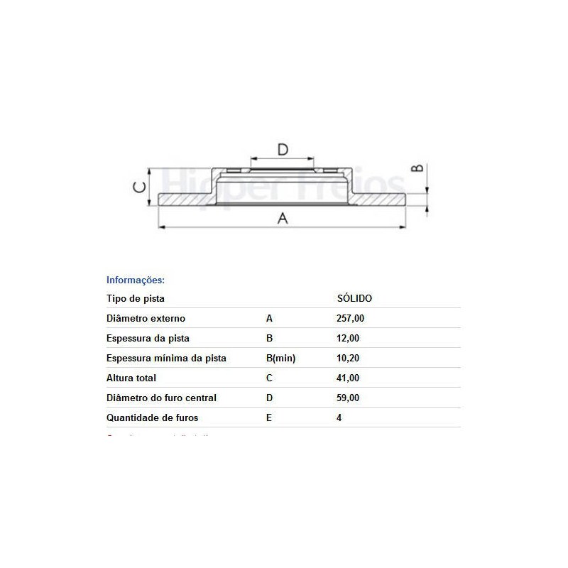 DISCO FREIO DIANTEIRO - FREMAX - BD3466