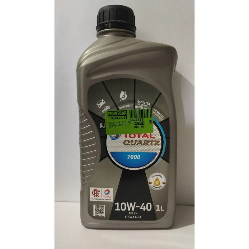 OLEO MTR ALC/GAS 10/40 (1000ML - ELF TOTAL - 10W-40 QUARTZ 7000
