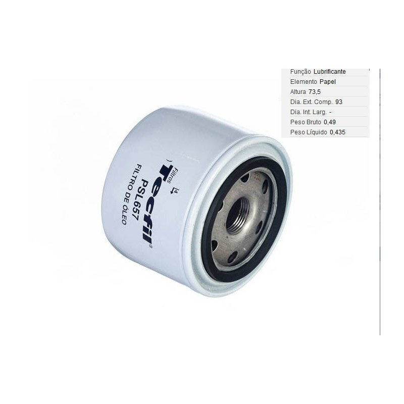 FILTRO LUBRIF /OLEO - AUTHOMIX - FOL0657