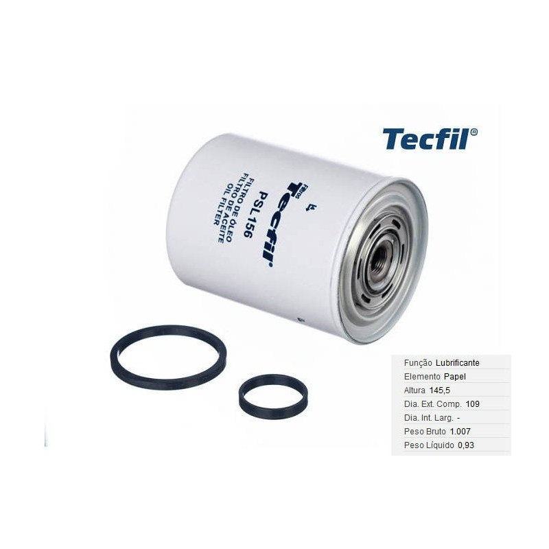 FILTRO LUBRIF /OLEO - TECFIL - PSL156
